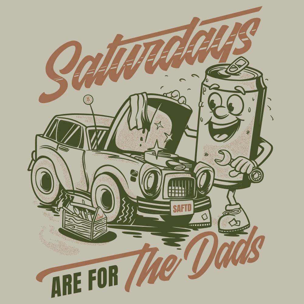 Saturdays Are For The Dads Car Guy Pocket Tee-T-Shirts-SAFTB-Barstool Sports