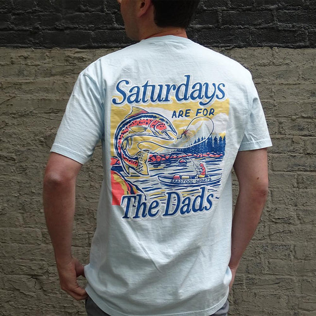Saturdays Are For The Dads Fish Pocket Tee-T-Shirts-SAFTB-Barstool Sports
