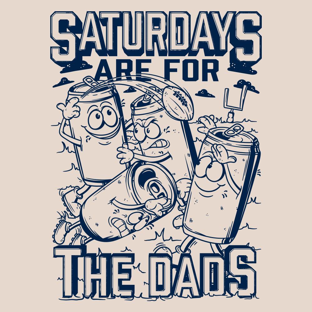 Saturdays Are For The Dads Football Pocket Tee-T-Shirts-SAFTB-Barstool Sports