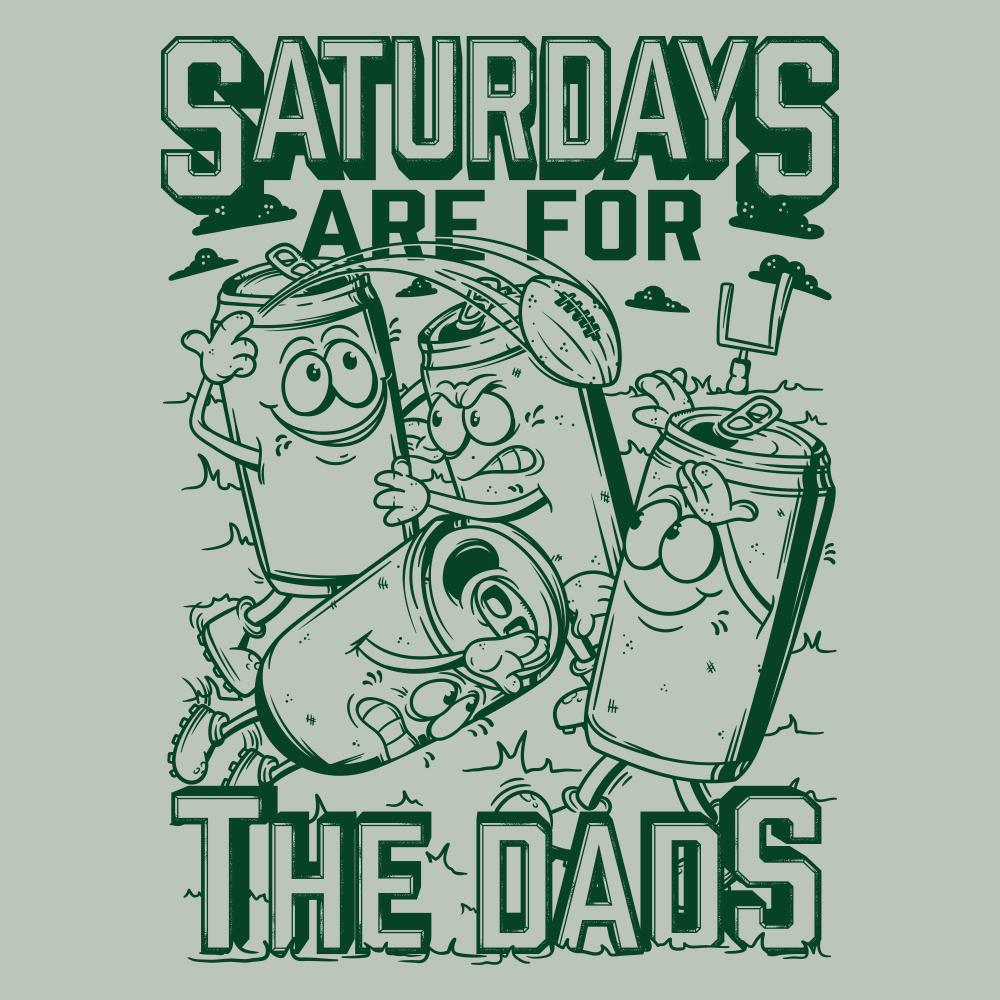 Saturdays Are For The Dads Football Pocket Tee-T-Shirts-SAFTB-Barstool Sports