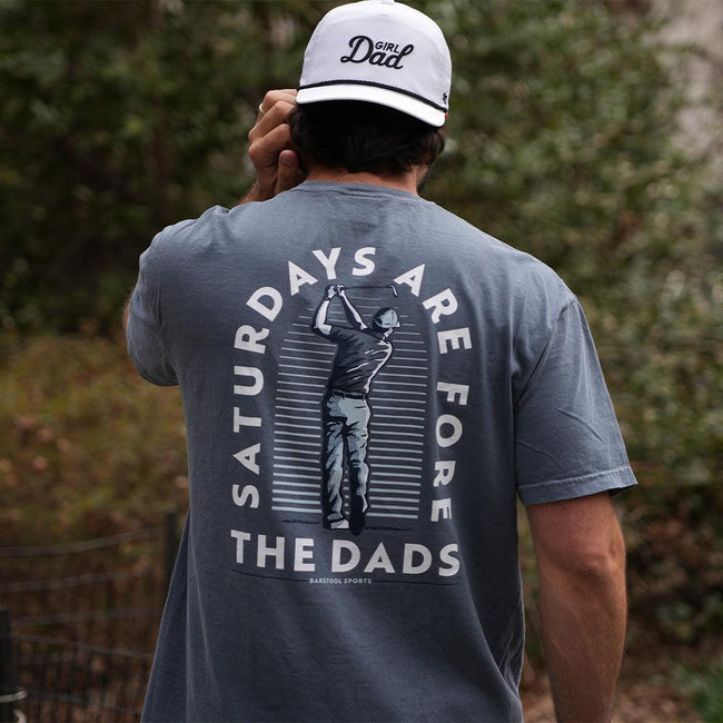Saturdays Are Fore The Dads Golfer Pocket Tee-T-Shirts-SAFTB-Barstool Sports
