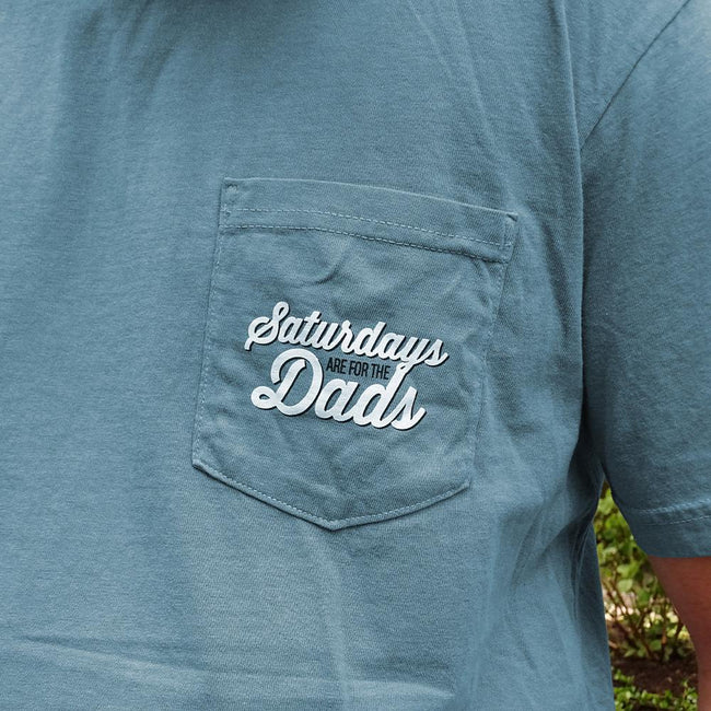 Saturdays Are For The Dads Grill Graphic Pocket Tee-T-Shirts-SAFTB-Barstool Sports