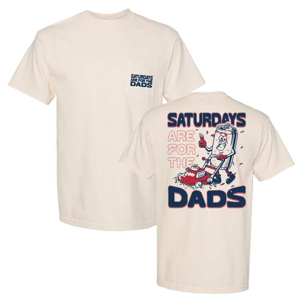 Saturdays Are For The Dads Mow Pocket Tee-T-Shirts-SAFTB-Ivory-S-Barstool Sports
