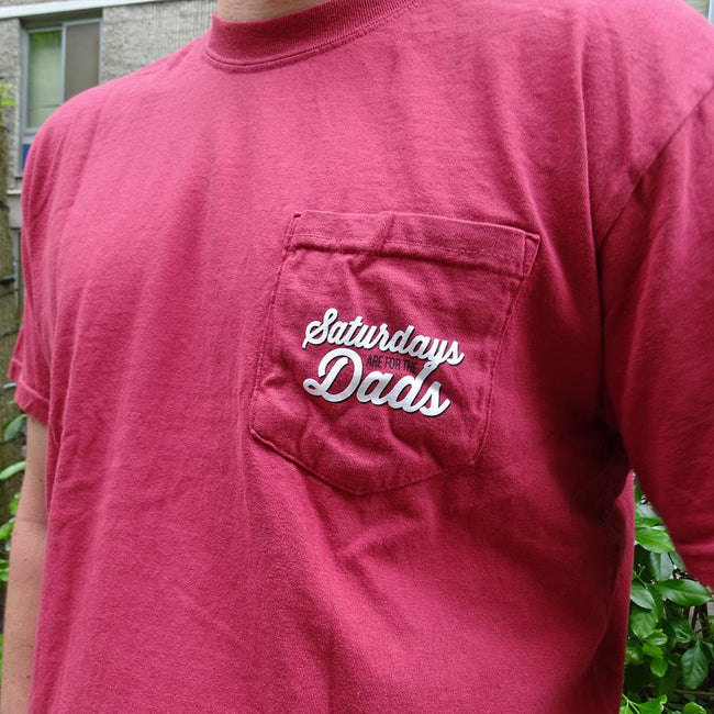 Saturdays Are For The Dads Push Mower Pocket Tee-T-Shirts-SAFTB-Barstool Sports