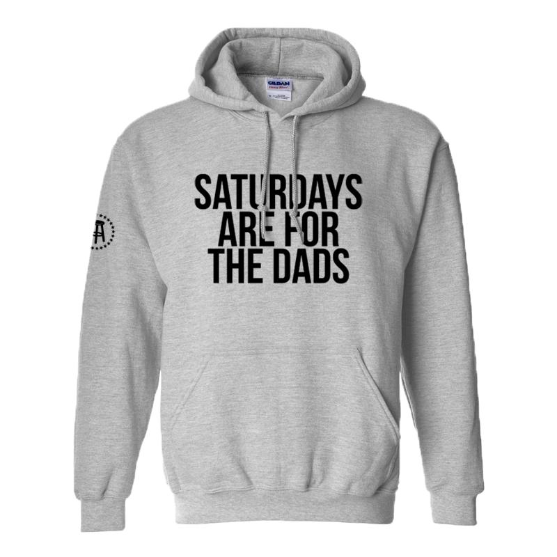 Saturdays Are For The Dads Hoodie-Hoodies & Sweatshirts-SAFTB-Grey-S-Barstool Sports