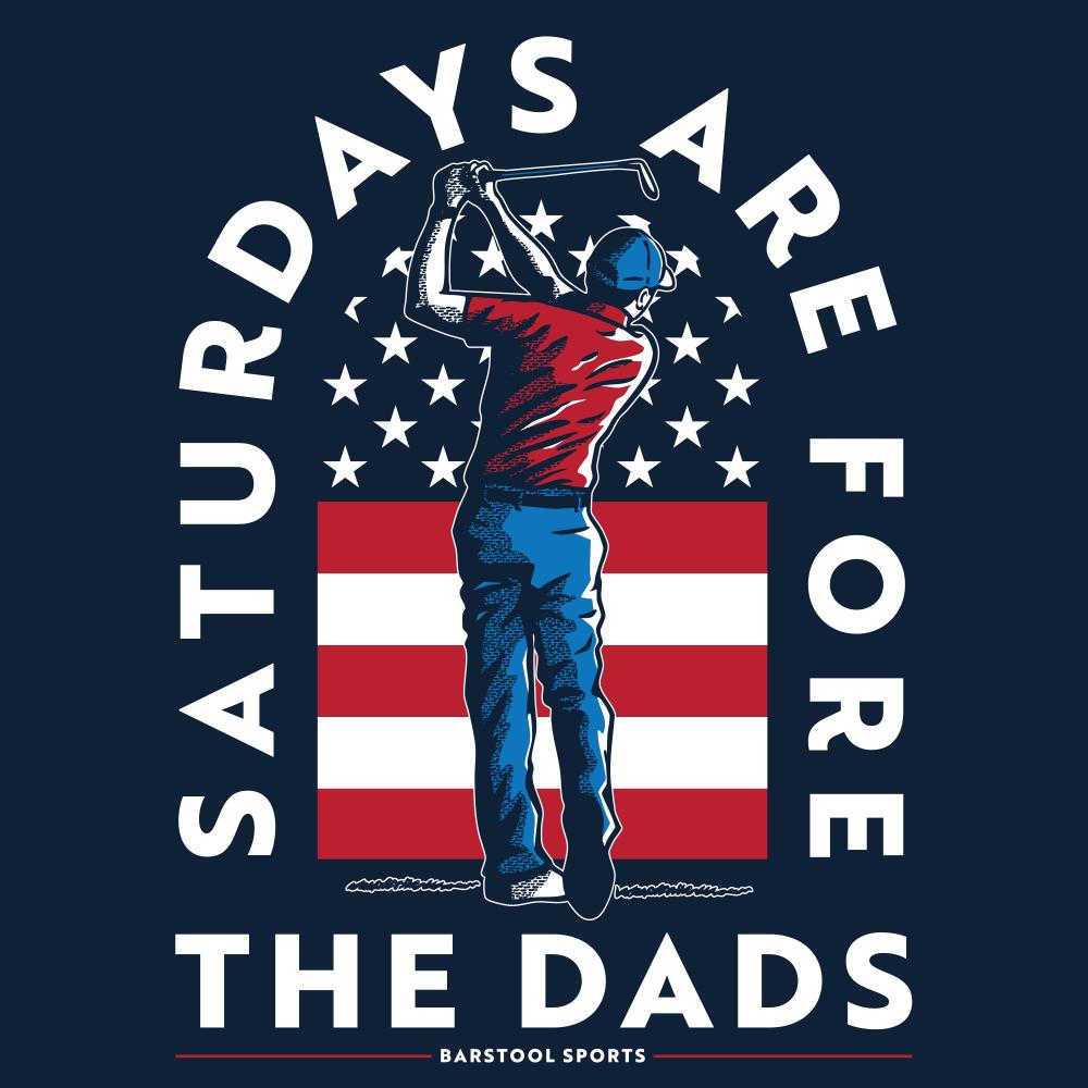 Saturdays Are Fore The Dads Golfer USA Pocket Tee-T-Shirts-SAFTB-Barstool Sports