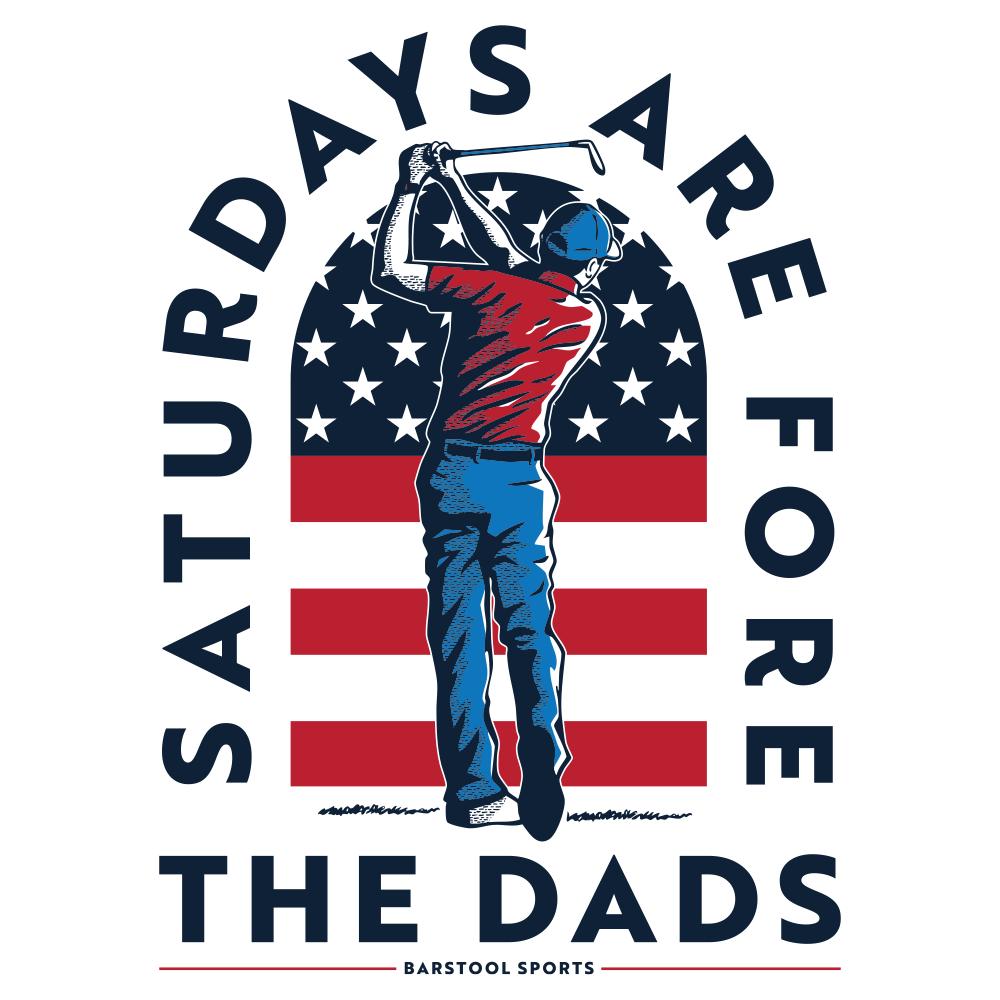 Saturdays Are Fore The Dads Golfer USA Pocket Tee-T-Shirts-SAFTB-Barstool Sports