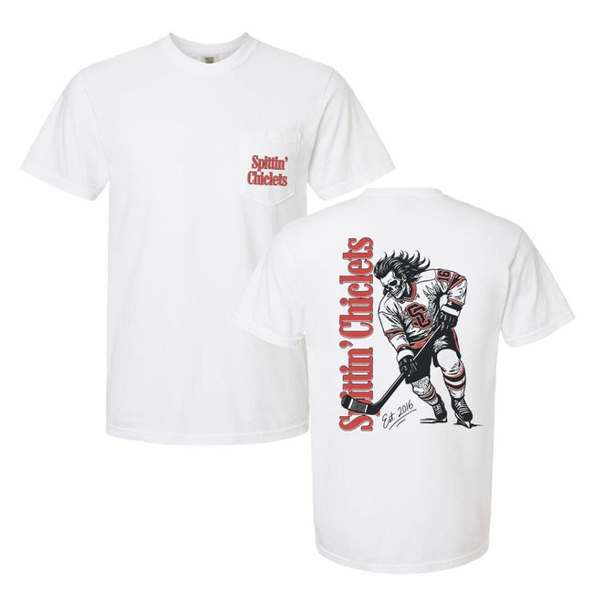 Spittin Chiclets Skullet Vertical Pocket Tee-T-Shirts-Spittin Chiclets-White-S-Barstool Sports