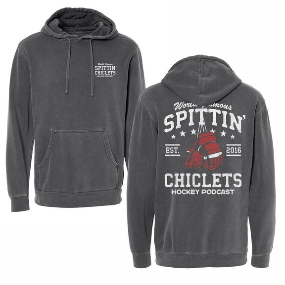 Spittin Chiclets World Famous Hoodie-Hoodies & Sweatshirts-Spittin Chiclets-Charcoal-S-Barstool Sports