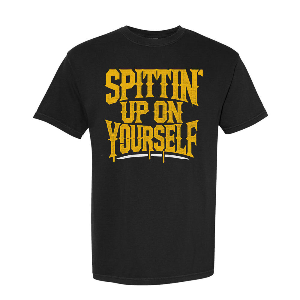 Spittin' Up On Yourself Tee-T-Shirts-Spittin Chiclets-Barstool Sports