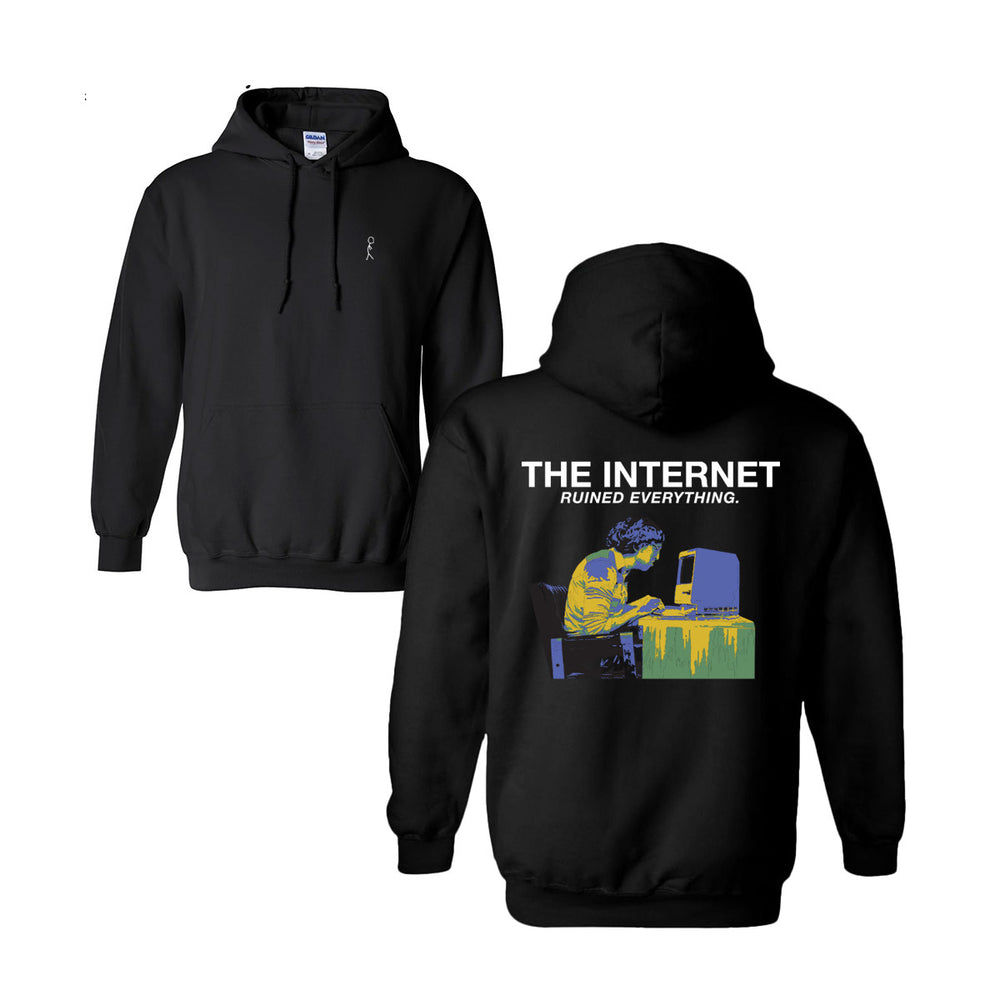 The Internet Ruined Everything Hoodie-Hoodies & Sweatshirts-KFC Radio-Black-S-Barstool Sports