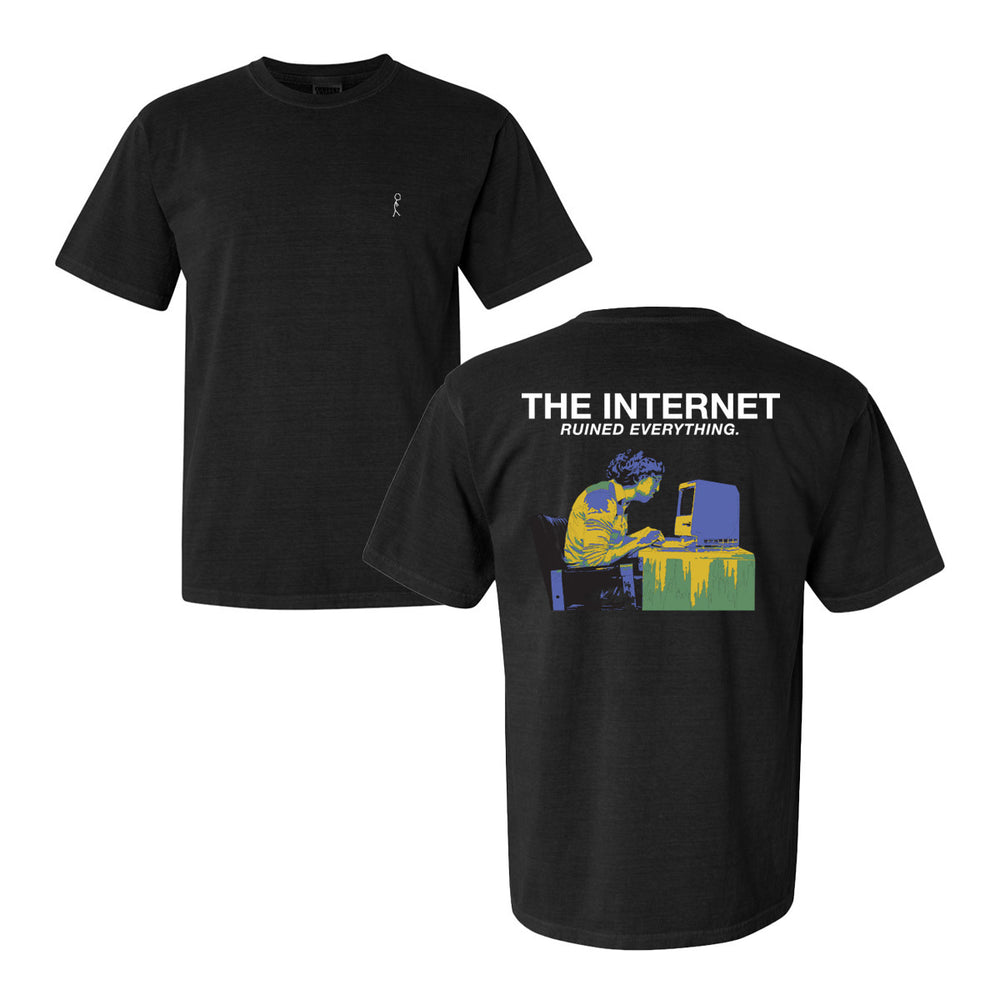The Internet Ruined Everything Tee-T-Shirts-KFC Radio-Black-S-Barstool Sports