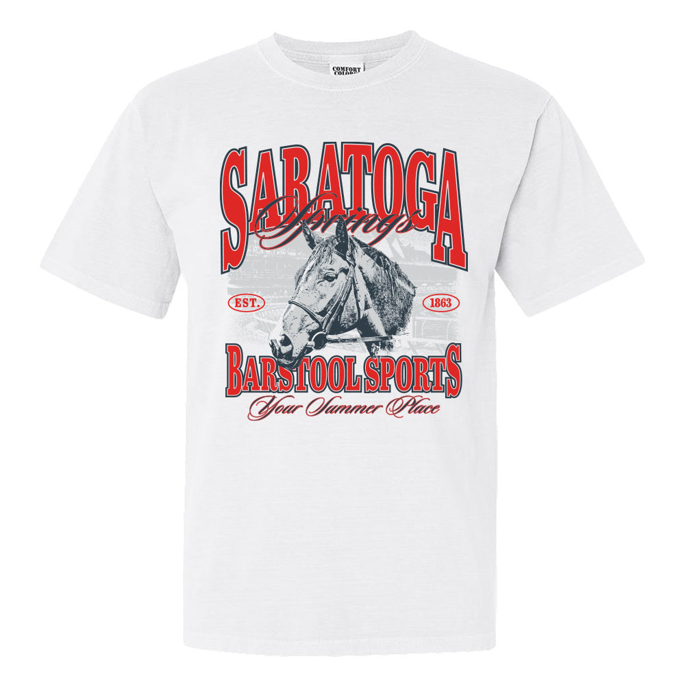 2026 Saratoga x Barstool Sports Horse Graphic Tee-T-Shirts-Barstool Sports-White-S-Barstool Sports