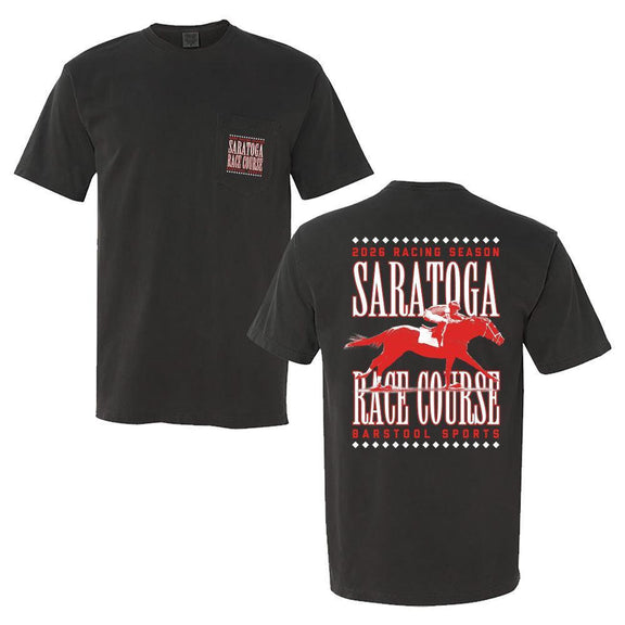 2026 Saratoga x Barstool Sports Racing Graphic Pocket Tee-T-Shirts-Barstool Sports-Black-S-Barstool Sports