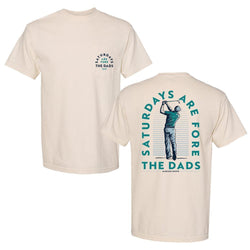 Saturdays Are Fore The Dads Golfer Pocket Tee-T-Shirts-SAFTB-Ivory-S-Barstool Sports