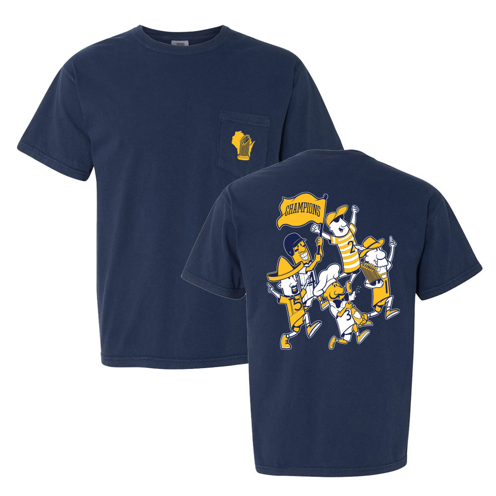 Sausage World Champions Pocket Tee-T-Shirts-Barstool Sports-Navy-S-Barstool Sports