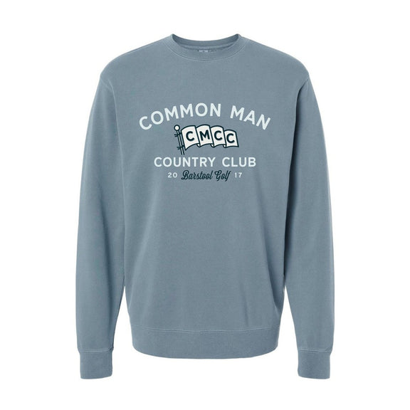 Common Man Country Club Pennant Crewneck-Crewnecks-Fore Play-Blue-S-Barstool Sports