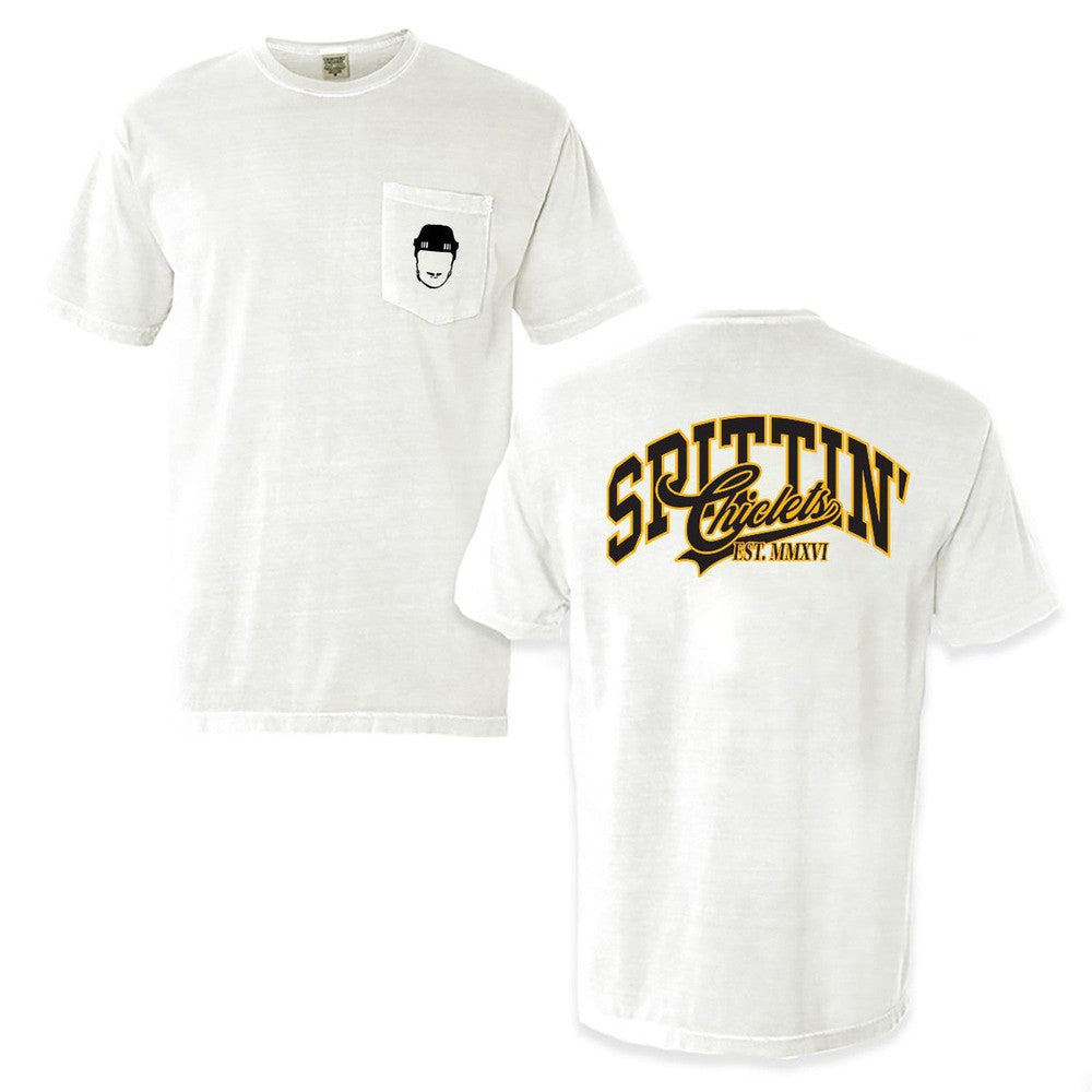 Spittin Chiclets MMXVI Pocket Tee-T-Shirts-Spittin Chiclets-White-S-Barstool Sports