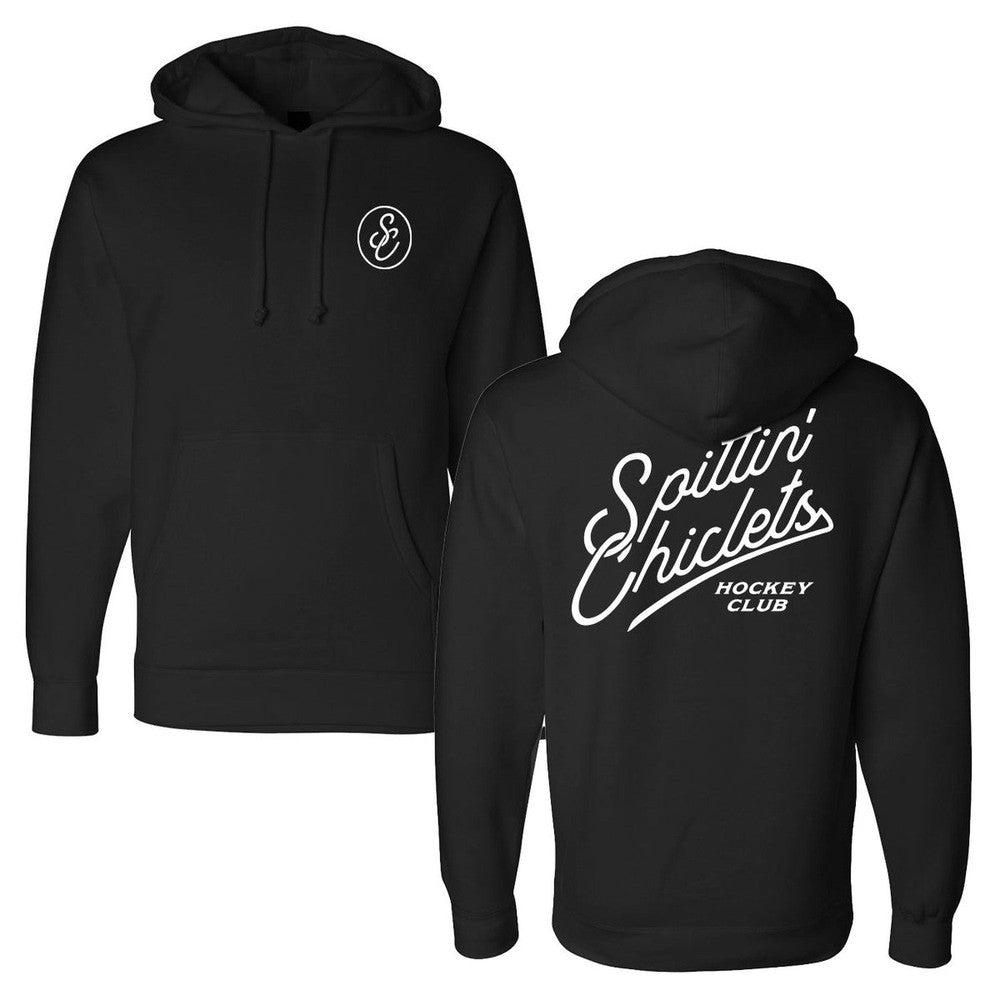 Spittin Chiclets Script Premium Hoodie-Hoodies & Sweatshirts-Spittin Chiclets-Black-S-Barstool Sports