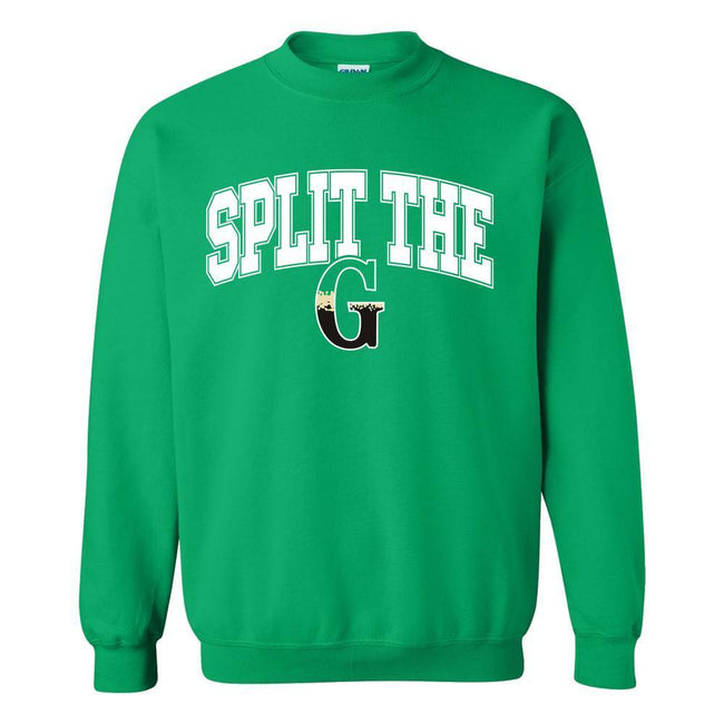 Split The G Crewneck II-Crewnecks-Barstool Sports-Green-S-Barstool Sports