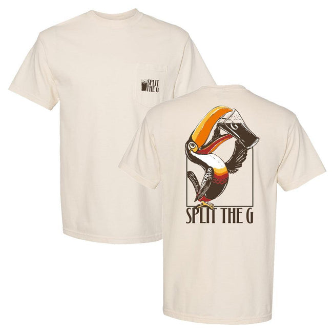 Split the G Bird Pocket Tee-T-Shirts-Barstool Sports-Ivory-S-Barstool Sports