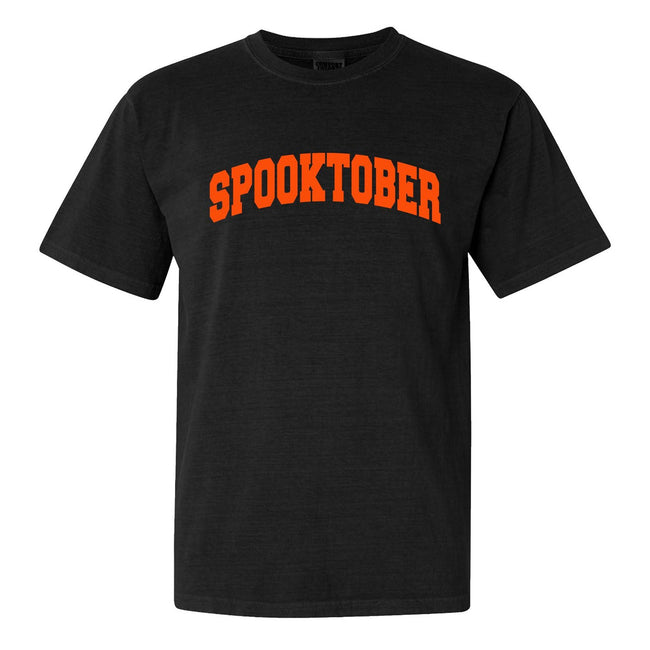 Spooktober Text Tee-T-Shirts-Bussin With The Boys-Black-S-Barstool Sports