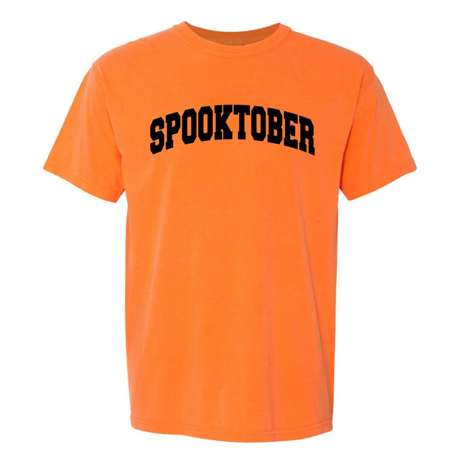 Spooktober Text Tee-T-Shirts-Bussin With The Boys-Orange-S-Barstool Sports