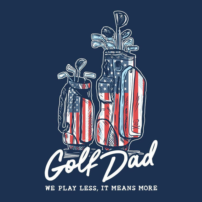 Golf Dad Bags USA Pocket Tee-T-Shirts-Fore Play-Barstool Sports