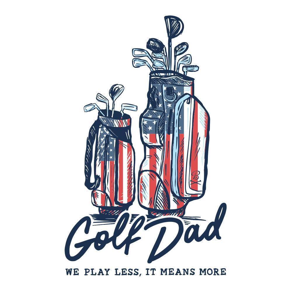 Golf Dad Bags USA Pocket Tee-T-Shirts-Fore Play-Barstool Sports