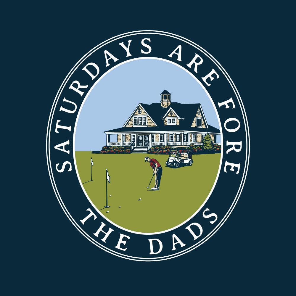 Saturdays Are Fore The Dads Clubhouse Pocket Tee-T-Shirts-SAFTB-Barstool Sports