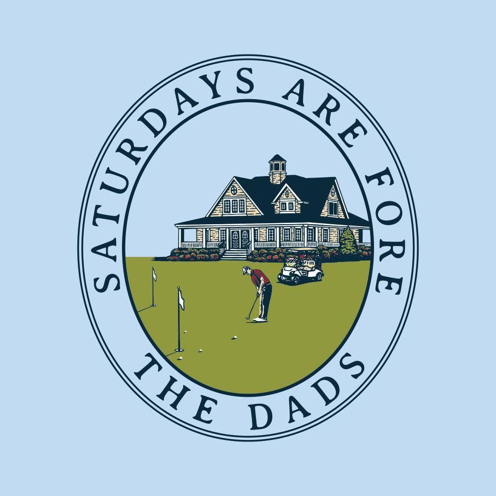 Saturdays Are Fore The Dads Clubhouse Pocket Tee-T-Shirts-SAFTB-Barstool Sports