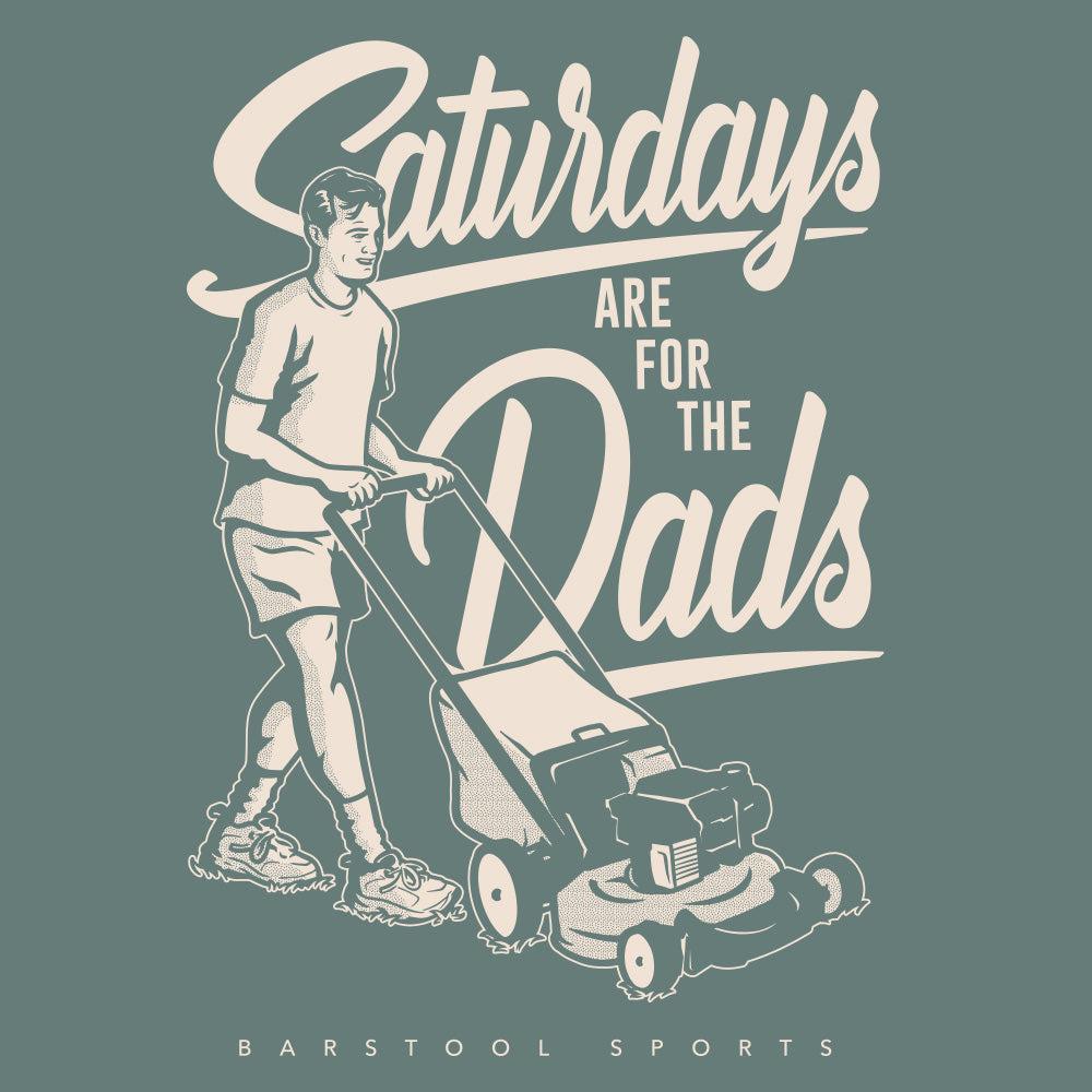 8YARDS Men’s CaddieBee Typography Saturdays Are For The Dads Mow Retro Pocket Tee - Barstool Sports