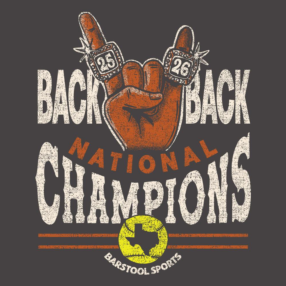 Back to Back Softball National Champions Pocket Tee - Barstool Sports