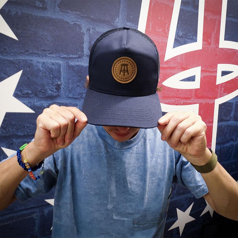 Barstool Sports Leather Patch Snapback Hat-Hats-Barstool Sports-Barstool Sports