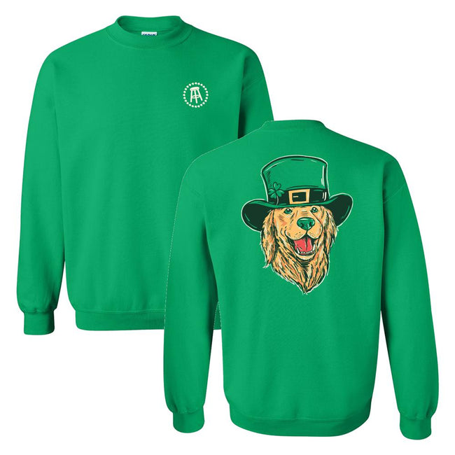 Leprechaun Dog Crewneck-Crewnecks-Barstool Sports-Green-S-Barstool Sports