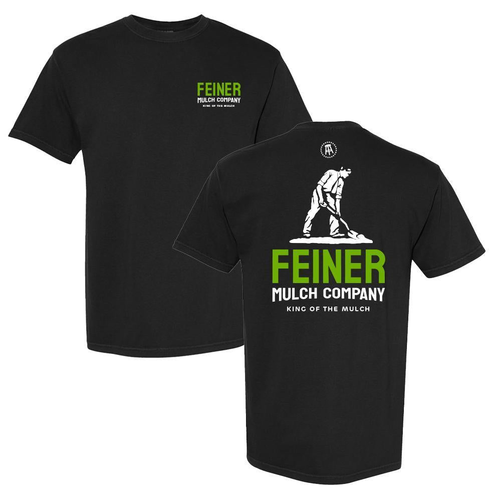 Feiner Mulch Company Tee-T-Shirts-Barstool Sports-Black-S-Barstool Sports