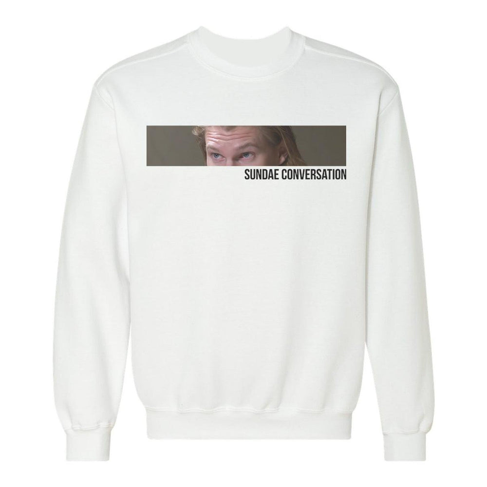 Sundae Conversation Eyes Crewneck-Crewnecks-Sundae Conversation-White-S-Barstool Sports