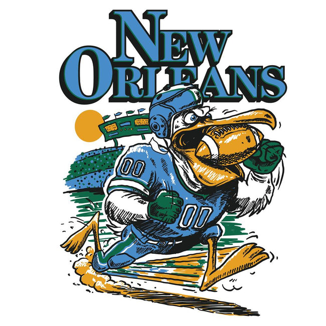New Orleans Football Pocket Tee-T-Shirts-Barstool U-Barstool Sports