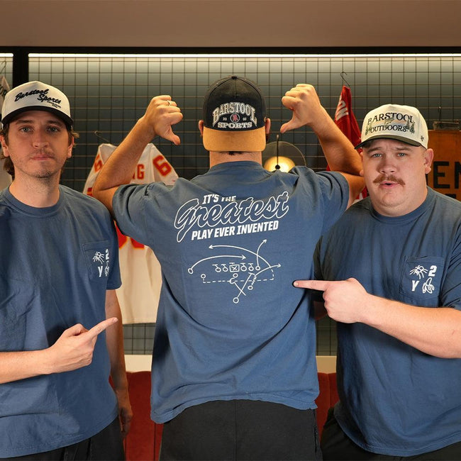 The Greatest Play Ever Pocket Tee-T-Shirts-Coach Gruden-Barstool Sports
