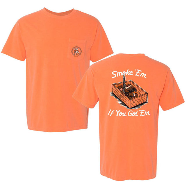 Smoke Em If You Got Em Pocket Tee-T-Shirts-Barstool U-Orange-S-Barstool Sports