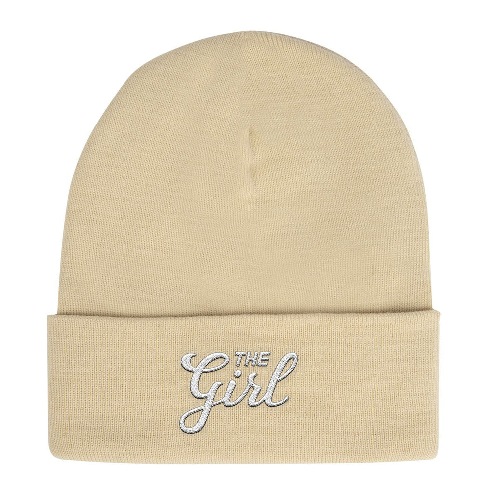 The Girl Beanie-Beanies-Bussin With The Boys-Tan-One Size-Barstool Sports