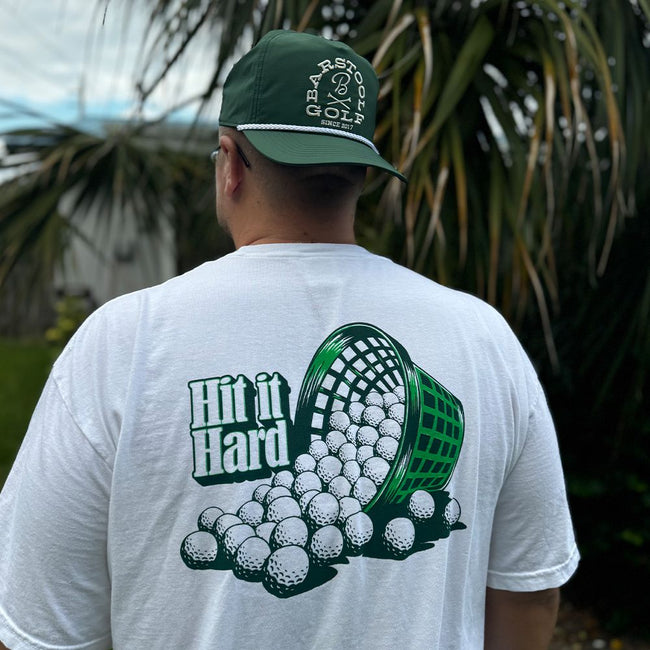 Barstool Golf Hit It Hard Pocket Tee-T-Shirts-Fore Play-Barstool Sports