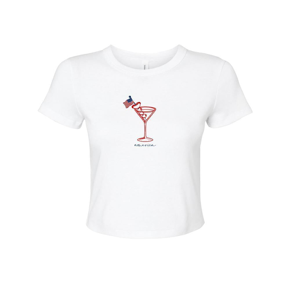 Hot Dog & Martini Baby Tee-T-Shirts-It Girl-Barstool Sports