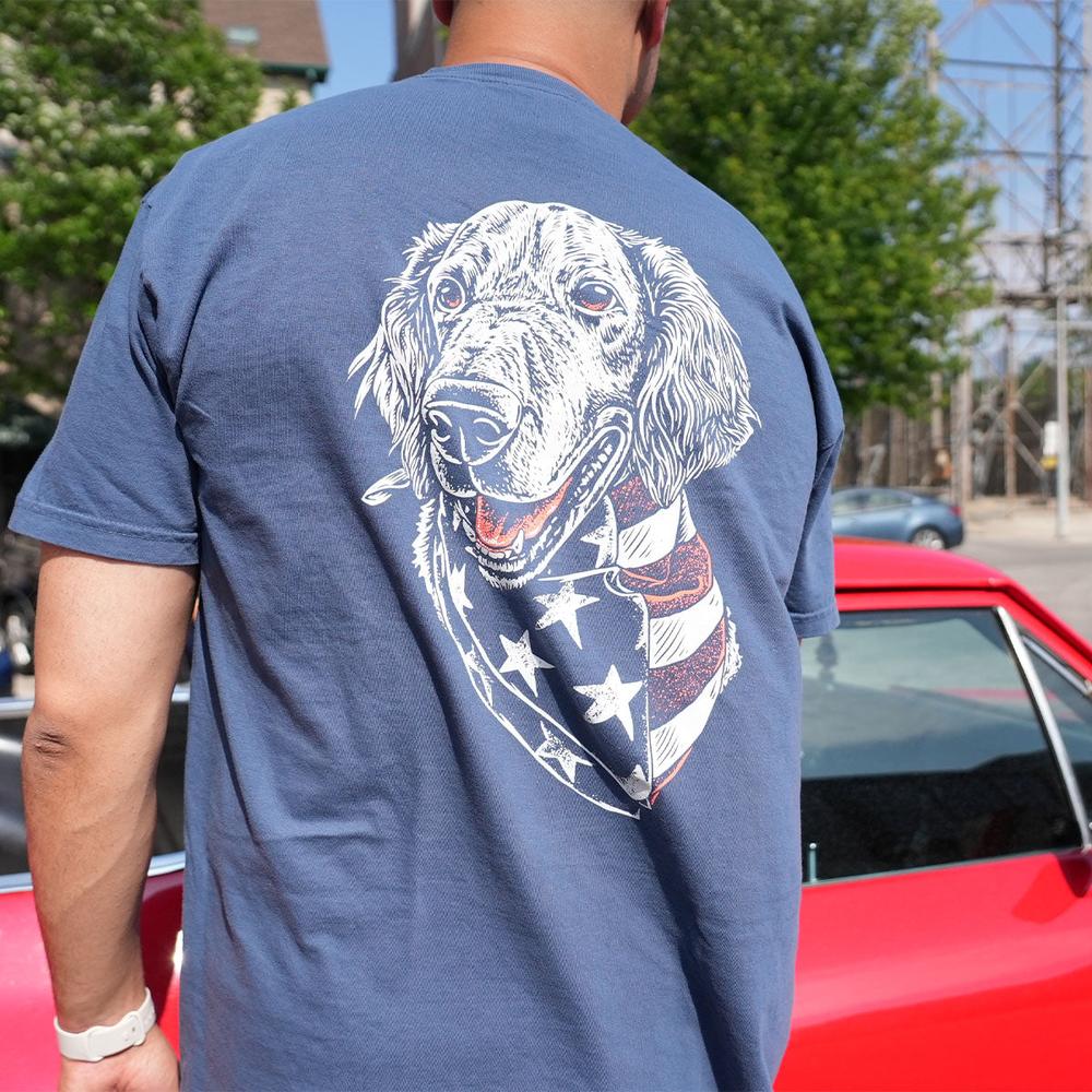 American Bandana Dog Pocket Tee-T-Shirts-Barstool Sports-Barstool Sports