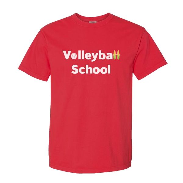 Volleyball School Tee-T-Shirts-Barstool Sports-Red-S-Barstool Sports