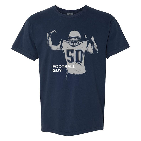 Football Guy Flex Tee-T-Shirts-Pardon My Take-Navy-S-Barstool Sports