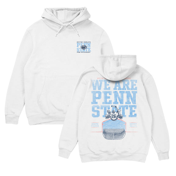 Penn State Hockey x Spittin Chiclets We Are Hoodie-Hoodies & Sweatshirts-Spittin Chiclets-White-S-Barstool Sports
