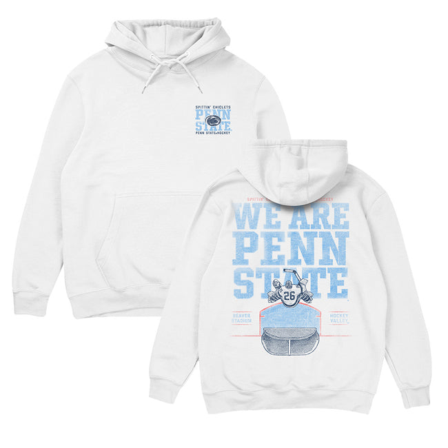 Penn State Hockey x Spittin Chiclets We Are Hoodie-Hoodies & Sweatshirts-Spittin Chiclets-White-S-Barstool Sports