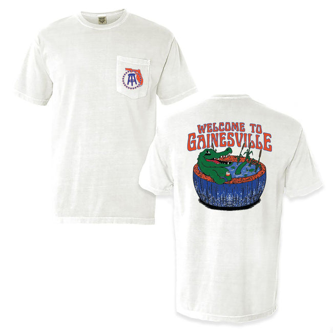 Welcome to FL Pocket Tee-T-Shirts-Barstool U-White-S-Barstool Sports