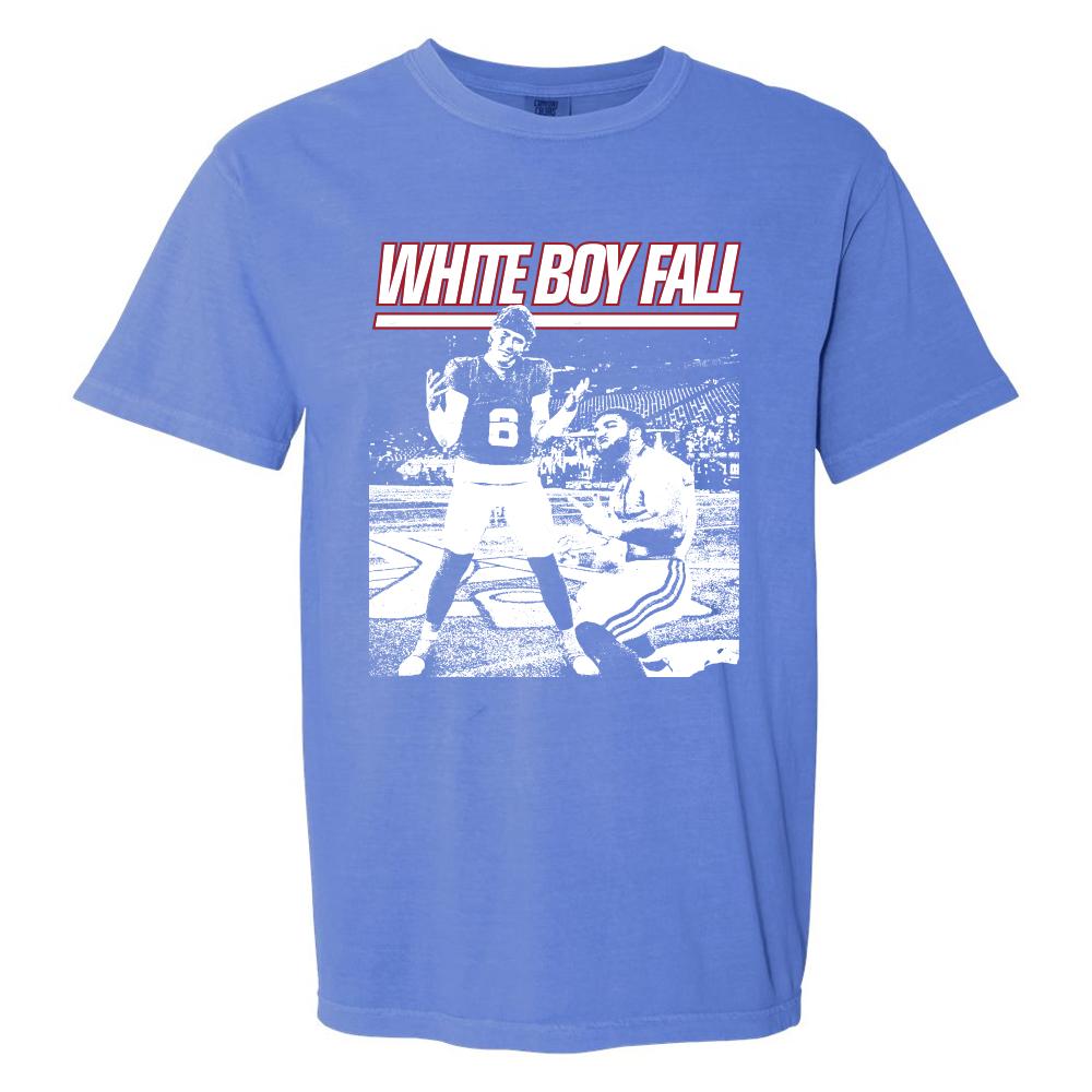 White Boy Fall Tee-T-Shirts-Barstool Sports-Blue-S-Barstool Sports